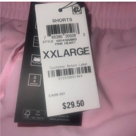 ID Ideology Women's Drawstring Running Shorts- Pink Shorts Heart Pink Size 2XL - Picture 9 of 13